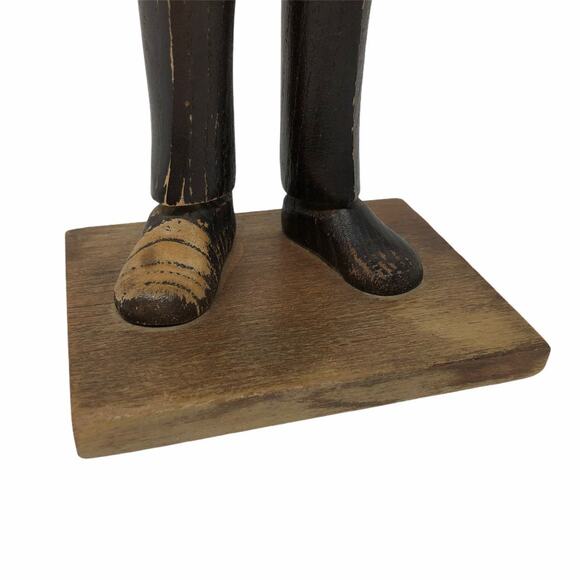 Romer Cormano Shriner Man Wood Hand Carved Italian ANRI Statue Figurine Vintage - Picture 9 of 10